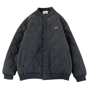 美式菱形格棉衣男女潮牌ins复古情侣棒球棉服冬季bf宽松棉袄外套