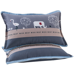 100%全棉枕头套一对装48x74cm家用大号40x60学生宿舍单个纯棉枕套