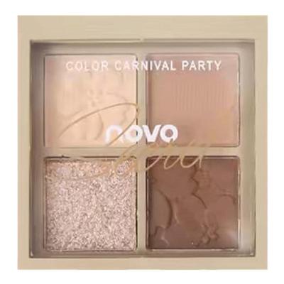 novo眼影盘4四色水泥盘大地色烟熏风日常爆闪2025新款低饱和