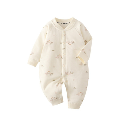 【撤柜专区】品牌专柜  婴儿连体衣a类纯棉40g薄夹棉秋冬打底宝宝