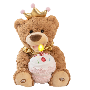 会唱生日歌的小熊录音玩偶公仔娃娃毛绒男女孩玩具熊朋友宝宝礼物