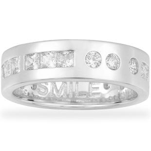 [周翊然同款]APM SMILE摩斯密码戒指男女生银白色戒指情人节礼物