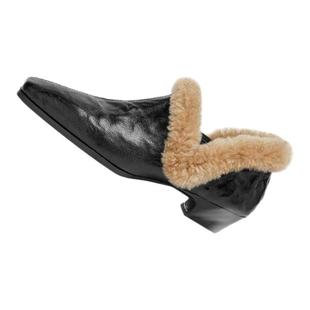 星期六2025新款加绒乐福鞋女软底舒适深口单鞋平底百搭休闲毛毛鞋