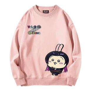 无畏契约瓦罗兰特联名吉伊卡哇乌萨奇打瓦圆领卫衣男女宽松上衣服