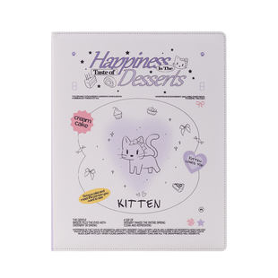 甜品小猫A4九宫格四宫格卡册小卡明信片镭射票收纳册活页相册本生写拍立得相册六寸小众高颜值卡册大容量