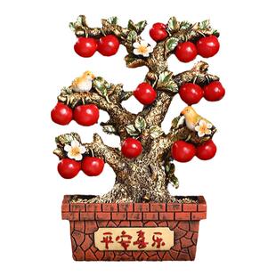 平安喜乐苹果树摆件客厅电视柜酒柜玄关前台喜鹊装饰乔迁新居礼物
