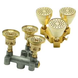 喷头户外炉头微型3头5枪纯铜直喷分火器液化气酒精炉气化炉配件