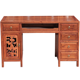 看诊桌中医诊桌书桌仿古榆木桌子古典中药房馆书案实木中式办公桌