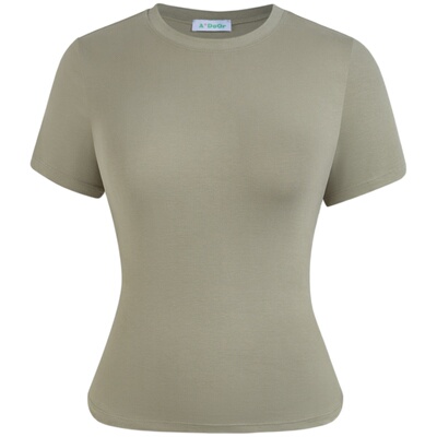 4色沙漏型收腰基础打底短袖