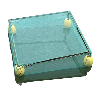 鱼塘钓场拉链加盖立体支架漂浮鱼护养鱼存鱼养殖网箱隔离育苗网箱