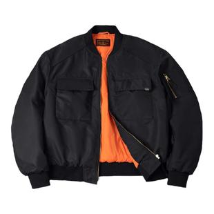 马登工装美式复古MA1飞行员夹克棉服棉袄军事加厚棒球服外套男冬