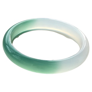 清玉缘天然玛瑙手镯女款半山半水冰透玉镯女远山黛玉髓冰种非翡翠