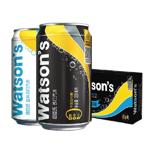 屈臣氏苏打水无糖汽水混合(20原味+4盐味)整箱碳酸饮料低糖