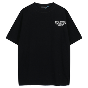 Cole Buxton伦敦限定银粉字母印花美式高街男女宽松休闲短袖T恤潮