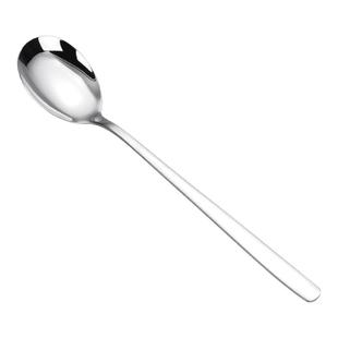 庆展 316L不锈钢勺子 家用高档精致长柄勺 成人吃饭勺 圆头甜品勺