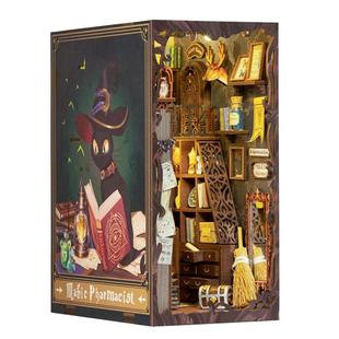 CuteBee魔法药剂师拼装书立手工diy小屋积木微缩模型玩具生日礼物