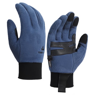 【Polartec100抓绒手套】拓路者耐磨山羊皮加绒保暖触屏手套内胆