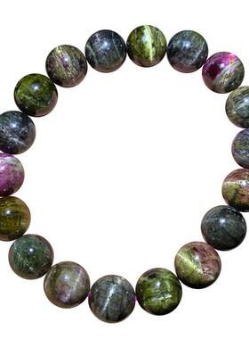 天然巴西猫眼碧玺三圈手链饰品女