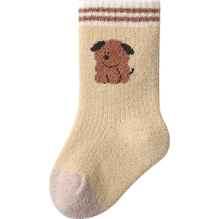 喜得瑞婴儿袜子秋冬季加厚保暖儿童松口不勒无骨可爱宝宝中筒袜