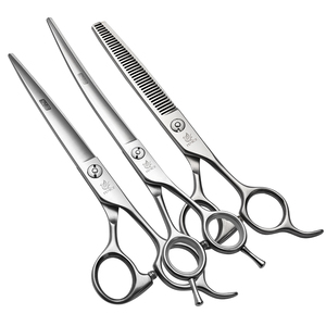 玄鸟专业宠物剪刀 直剪弯剪牙剪 狗狗贵宾泰迪比熊美容修毛剪套装