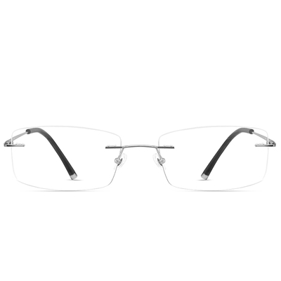 超轻纯钛无框眼镜近视男款商务高级可配度数无边框眼镜架斯文败类