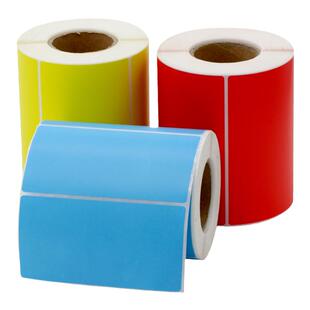 彩色热敏标签纸三防热敏打印纸60*40x30 50 70 80 100*100 150不干胶条码纸超市价货架空白食品贴纸条码印刷