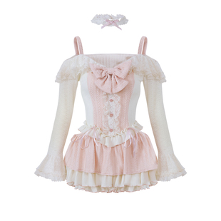 【全套领100元券】御茶家奶酪甜莓轻Lo洛丽塔doll感甜美蛋糕短裙