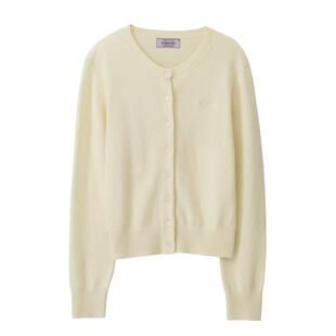 ROLAROLA春季羊毛衫字母刺绣羊绒针织开衫温柔百搭长袖外套女