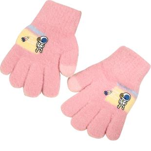 儿童宝宝五指手套冬天加绒保暖男童女童小孩秋冬季加厚婴儿手指套