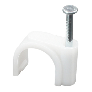 圆形钢钉线卡电线网线固定钉墙面线管塑料卡钉电缆理线器卡扣卡钉