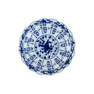 蓝凛堂日本进口盘陶瓷餐盘青花日式盘子餐具平盘浅盘家用菜盘