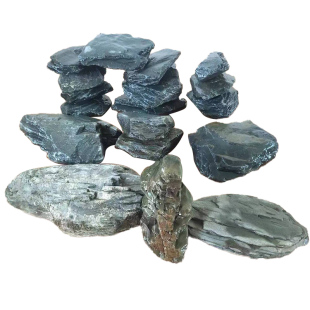 DIY造景鱼龟虎虾缸原生态溪流页岩片主石砂石装饰假山组乌龟晒台