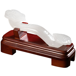 乐善堂天然玉石如意中式客厅家居装饰品乔迁公司开业礼品桌面摆件