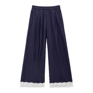 120斤的大杨  胖mm遮胯显瘦宽松阔腿裤女休闲慵懒风小个子直筒裤