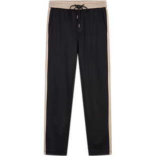 BM侧条纹撞色拼接垂感裤子潮流男裤秋季百搭高端休闲裤男2023新款