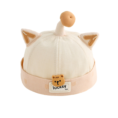 春夏薄款婴儿瓜皮帽可爱