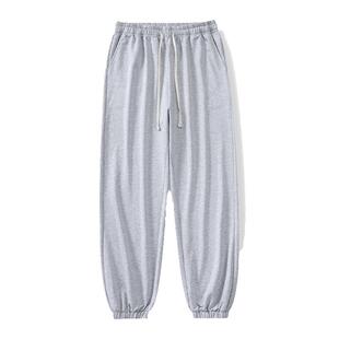 VIISHOW束脚裤子男夏季潮牌宽松休闲运动长裤薄款灰色卫裤男春秋