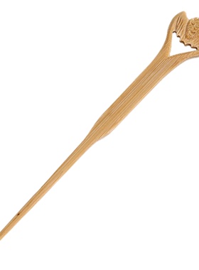 竹制雕花茶道六君子发簪