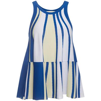 宝姿PORTSPURE女装舒适航海风撞色针织吊带