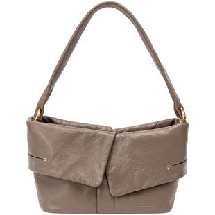 DREA BASAA半山翻领包中号包包女小众单肩腋下包高级感真皮斜挎包