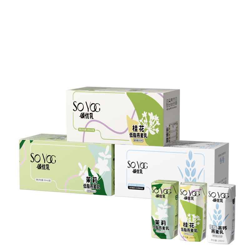 放单宝补!颂优乳低脂高钙茉莉桂花燕麦乳