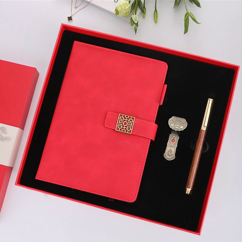 中国风书签记事本套装定制伴送礼品礼盒客户企业商务礼手学生会年