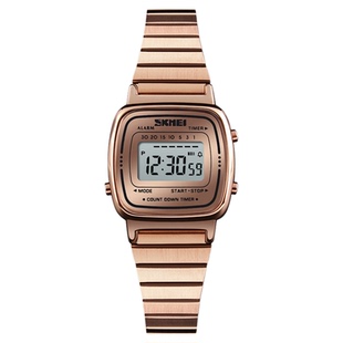 时刻美经典钢带电子手表黑金系列情侣多功能防水学生党腕表女士潮