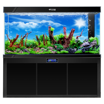 高清定制鱼缸背景画渐变色造景图