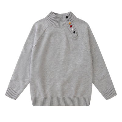 女童毛衣秋冬加厚半高领线衫