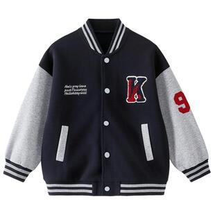 男童棒球服外套2026春春装新款儿童中大童男孩春季帅气时髦上衣潮