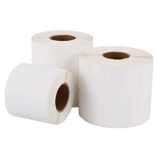 铜版纸标签打印纸不干胶条码碳带贴纸空白80-100系列 10*15*25*32*19 40*50定制染色印刷代打印标签哑银亮白