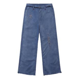 【PacShop】.pac 星星刺绣法工蓝工装裤 STARS WORKER PANTS