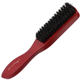 玛尼卡猪鬃毛梳子顺发梳家用日常清洁胡须刷化妆师碎发油头蓬松梳