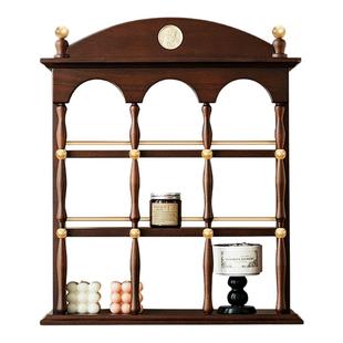 中古风香水置物架多层九宫格梳妆台实木香薰化妆品护肤品收纳架